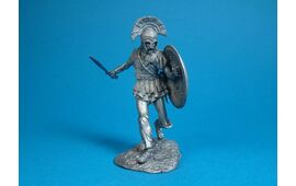 Спартанский гоплит в нападении. Война Афин и Спарты 431-404 год до н.э.