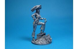 Пиратка с сундуком сокровищ