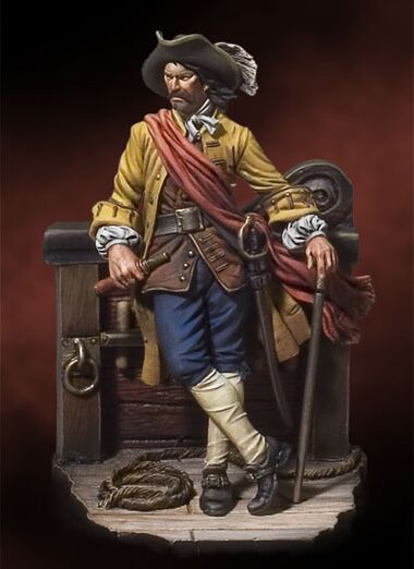 В начяле октября появится оловянная миниатюра Капитана Уильяма Кидда, 1689 год