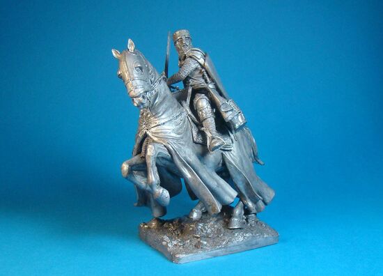 Конный Рыцарь тамплиер в бою на Святой земле, XIII век