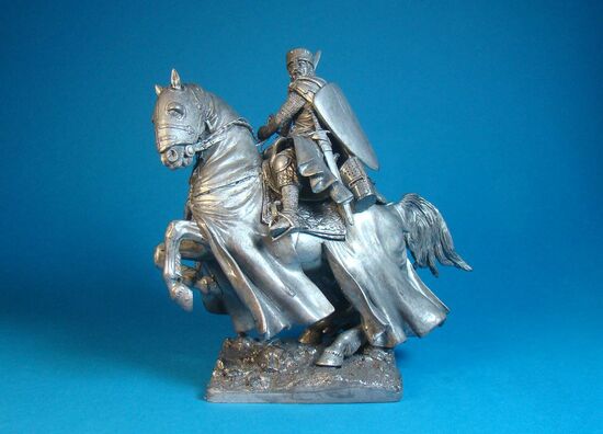 Конный Рыцарь тамплиер в бою на Святой земле, XIII век