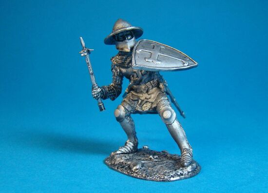 Немецкий рыцарь с боевым молотом, XIV век