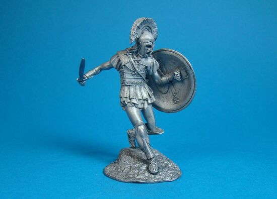 Спартанский гоплит в нападении. Война Афин и Спарты 431-404 год до н.э.