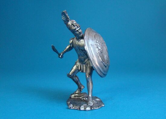 Греческий гоплит в бою, V век до н.э.