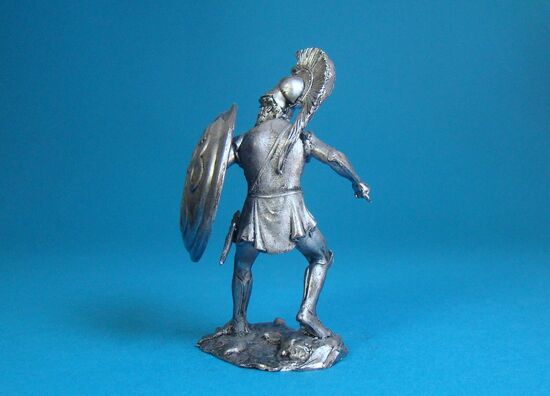 Греческий гоплит в бою, V век до н.э.