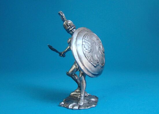 Греческий гоплит в бою, V век до н.э.