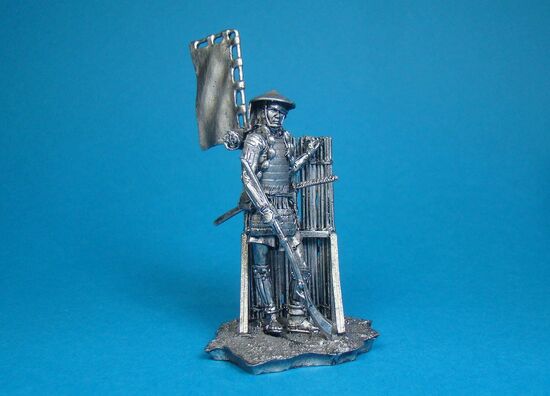 Асигару с аркебузам , XVI век оловянная миниатюра