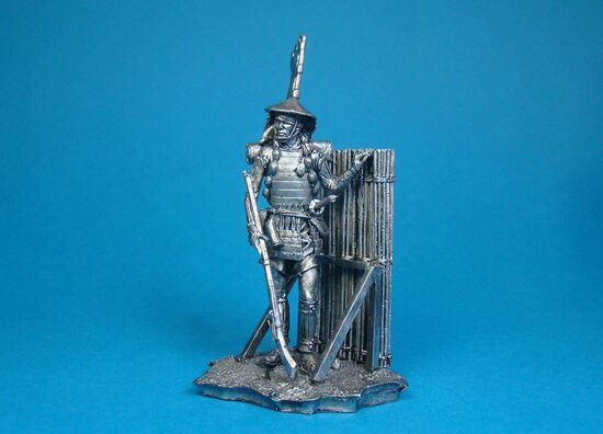 Асигару с аркебузам , XVI век оловянная миниатюра