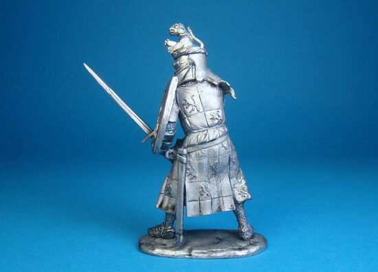 Французский рыцарь Жак Лушар, 1350 год оловянная миниатюра
