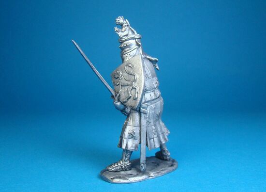 Французский рыцарь Жак Лушар, 1350 год оловянная миниатюра