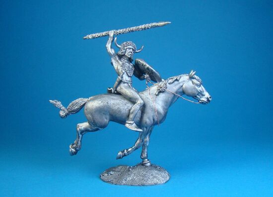 Индеец племени Сиу на тропе войны