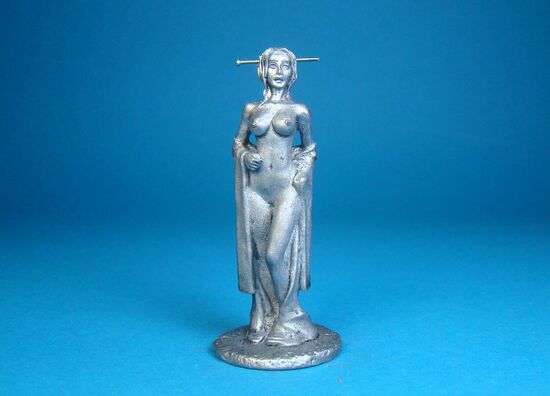 Раздевающаяся гейша оловянная миниатюра