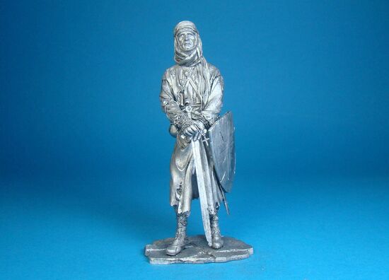 Воин-монах. Битва при Мансуре 1250 год оловянная миниатюра