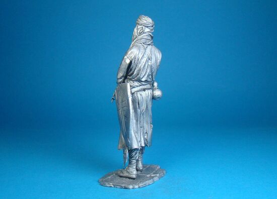 Воин-монах. Битва при Мансуре 1250 год оловянная миниатюра