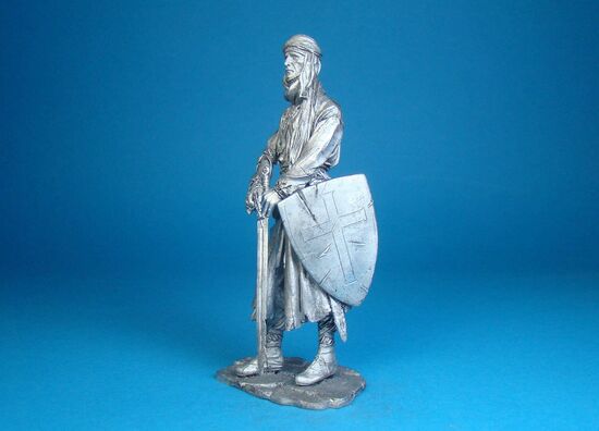 Воин-монах. Битва при Мансуре 1250 год оловянная миниатюра