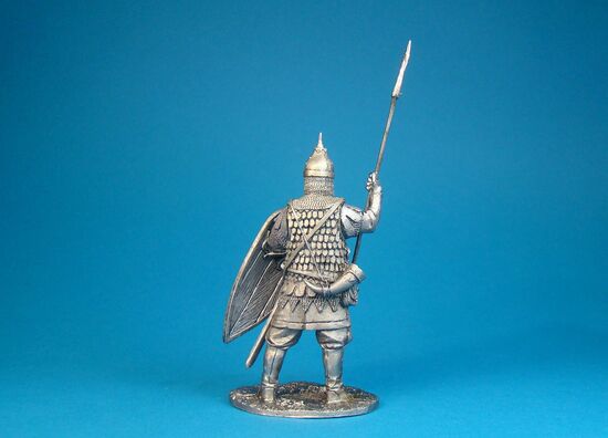 Русский дружинник готовый к бою, XIV век