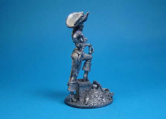 Пиратка с сундуком сокровищ