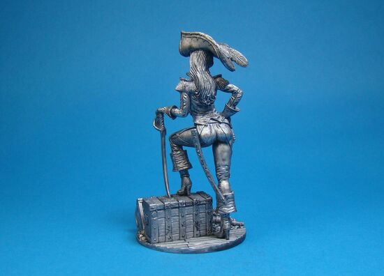 Пиратка с сундуком сокровищ