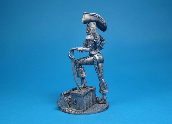 Пиратка с сундуком сокровищ