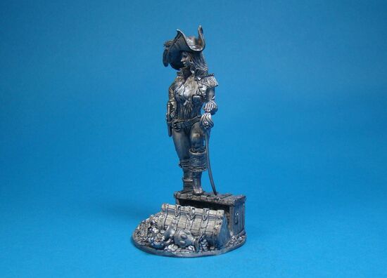 Пиратка с сундуком сокровищ